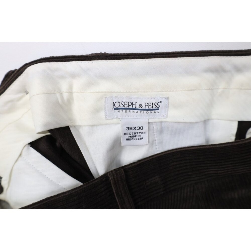 Vtg 90s Streetwear Mens 36x30 Faded Heavy Wide Leg Corduroy Chino Pants Brown - Picture 7 of 14